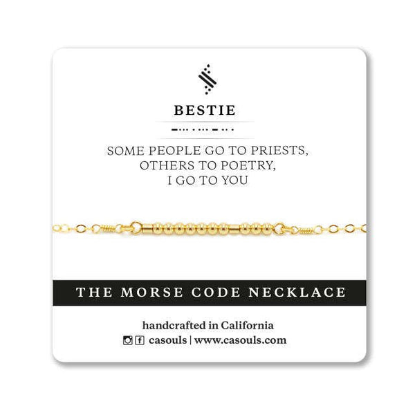 BESTIE, I GO TO YOU - MORSE CODE NECKLACE
