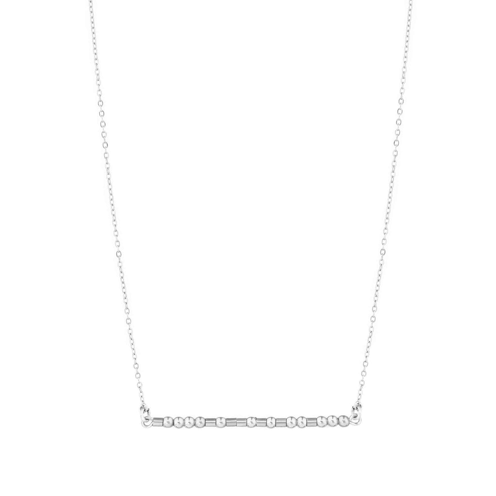 Sister Morse Code Silver Necklace – Sister – Morse Code Silver Necklace –  Just Bead It