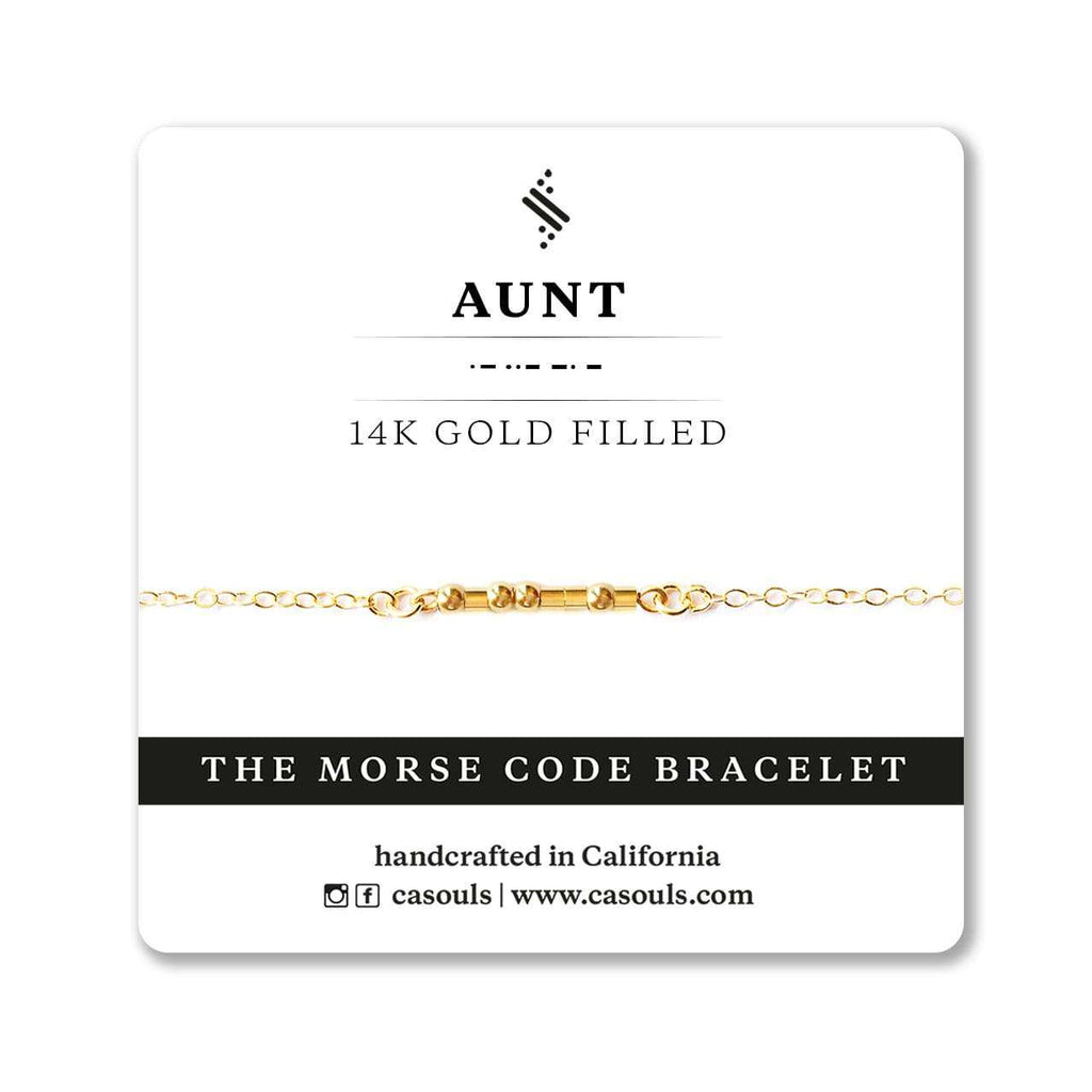 AUNT MORSE CODE BRACELET - CA SOULS