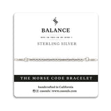 BALANCE - MORSE CODE BRACELET