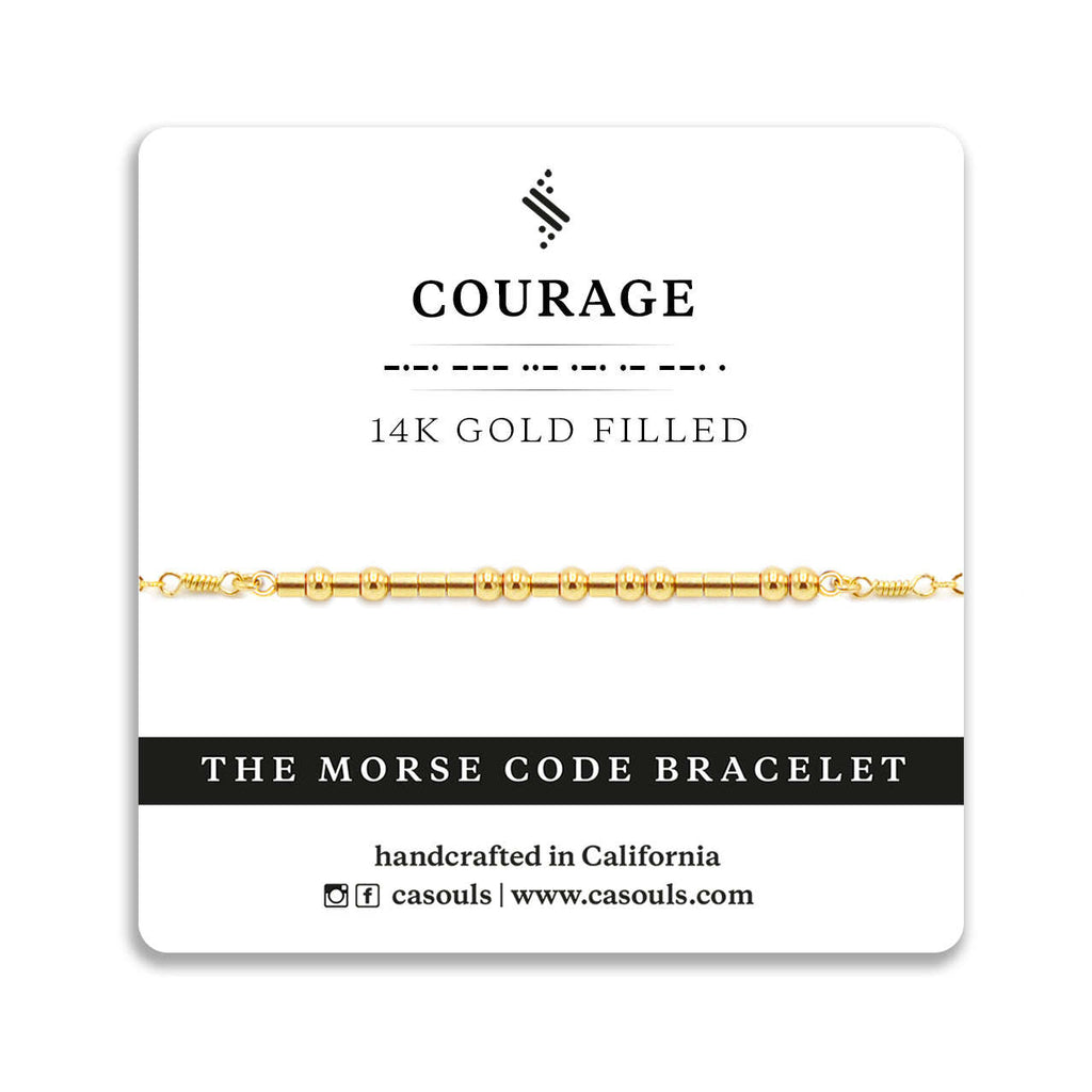 COURAGE - MORSE CODE BRACELET