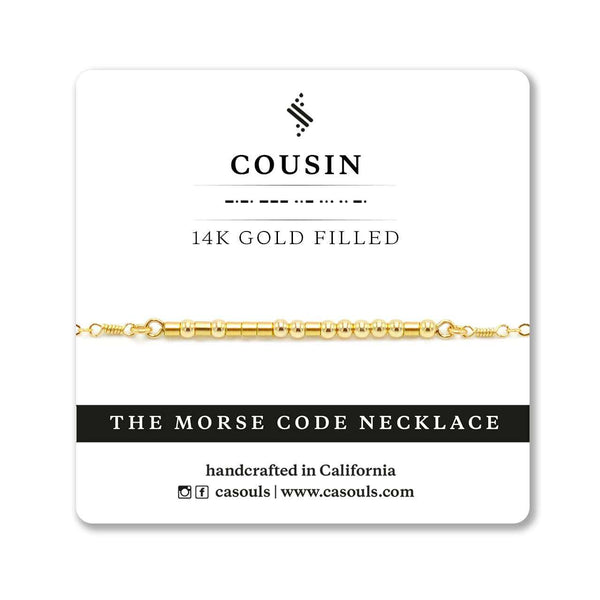 COUSIN MORSE CODE NECKLACE - CA SOULS