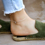 EVERLY SILVER - MORSE ANKLET