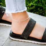EVERLY SILVER - MORSE ANKLET