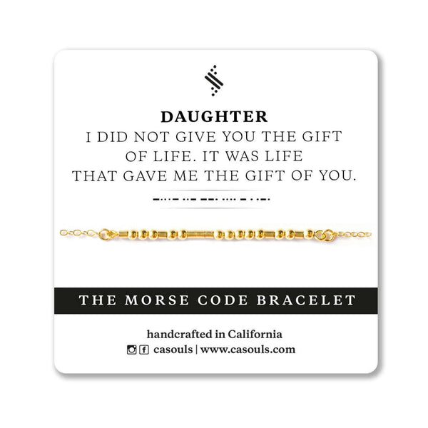 DAUGHTER, THE GIFT OF YOU - MORSE CODE BRACELET