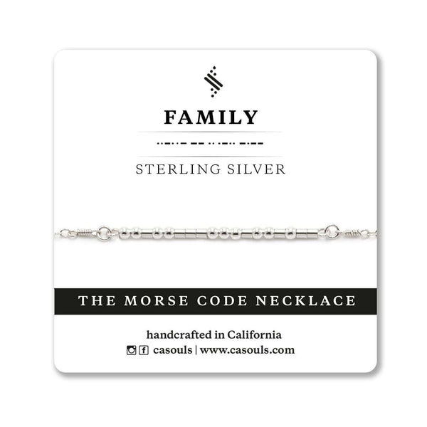 FAMILY MORSE CODE NECKLACE - CA SOULS
