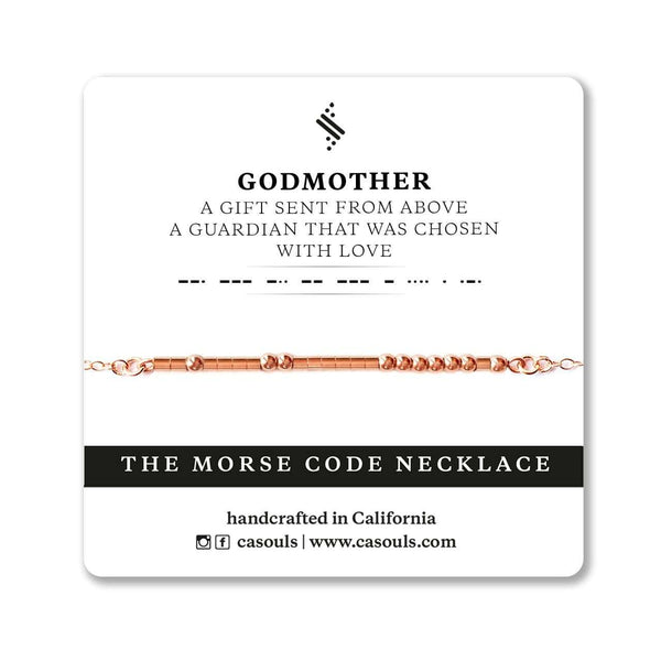 GODMOTHER GIFT - MORSE CODE NECKLACE - CA SOULS
