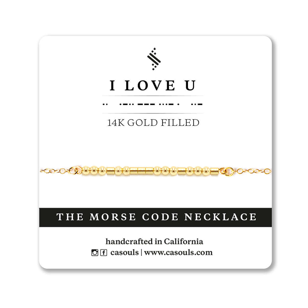 I LOVE U - MORSE CODE NECKLACE