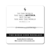 MOTHER & THE WORLD MORSE CODE NECKLACE - CA SOULS
