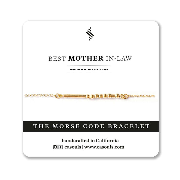 BEST MOTHER IN LAW - MORSE CODE BRACELET - CA SOULS