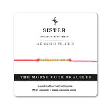 SISTER - MORSE CODE THREAD BRACELET