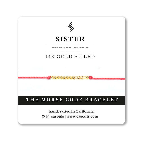 SISTER - MORSE CODE THREAD BRACELET