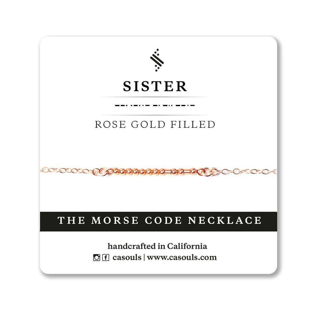 SISTER MORSE CODE NECKLACE - CA SOULS