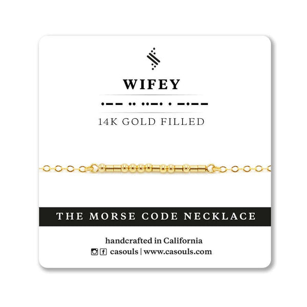 WIFEY - MORSE CODE NECKLACE