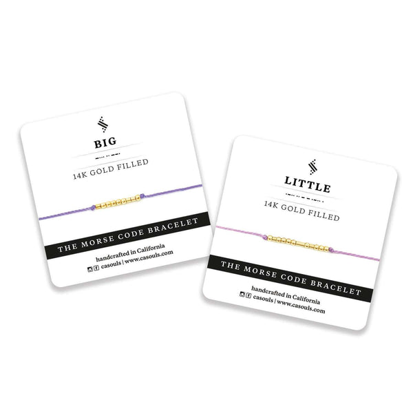 BIG & LITTLE MORSE CODE BRACELET SET - CA SOULS