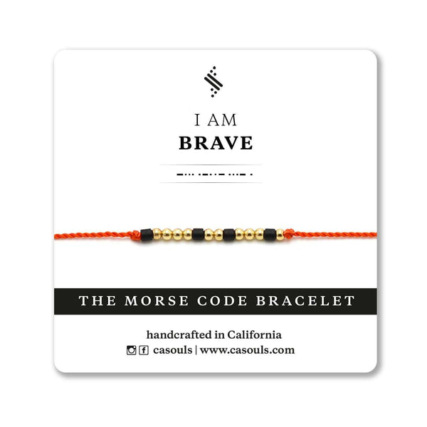 BRAVE - MORSE CODE BRACELET - CA SOULS