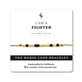 FIGHTER- MORSE CODE BRACELET - CA SOULS