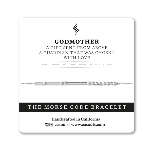 GODMOTHER GIFT - MORSE CODE BRACELET - CA SOULS